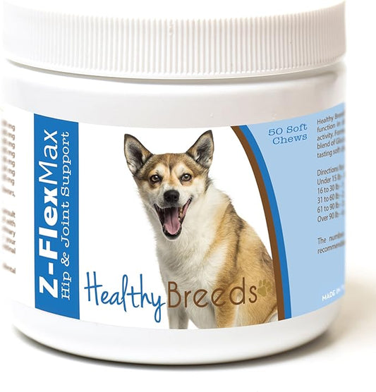 Healthy Breeds Norwegian Lundehund Z-Flex Max Hip and Joint Soft Chews 50 Count