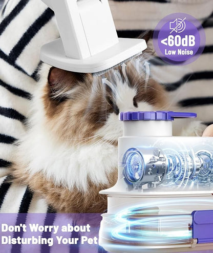 Pet Grooming Kit & Pet Hair Vacuum with 4L Dust Cup,Hair Blower & Electric Clippers, Dog Vacuum Brush, Low Noise Dog Grooming Kit Professional Pet Grooming Vacuum for Shedding Dogs Cats Hair…
