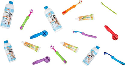 Three Sided Toothbrush for Dogs | Dental Care for Dogs for Fresh Breath | Dog Toothbrush for Small Dogs and Small Breeds Teeth Cleaning Dog Oral Care