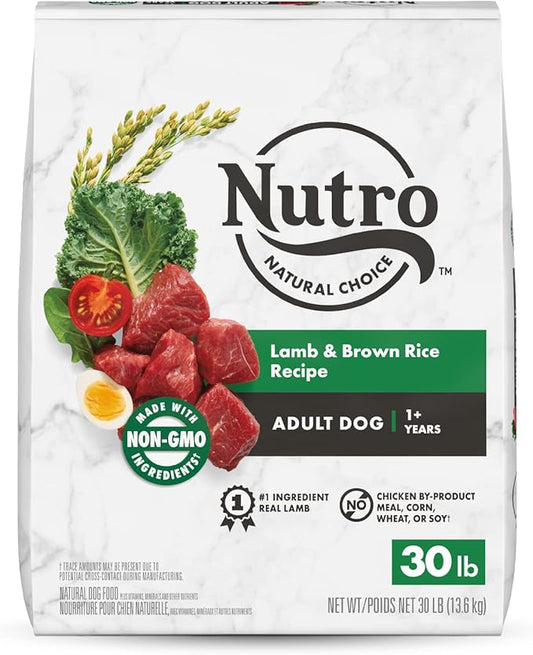 NUTRO NATURAL CHOICE Adult Dry Dog Food, Lamb & Brown Rice Recipe Dog Kibble, 30 lb. Bag