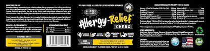 Allergy Relief for Dogs. Omega 3, Pumpkin & Probiotics for Dog Seasonal Allergies & Itchy Skin. Strengthens Immune System & Improves Digestive Health. Made in USA. 120 Soft Chews