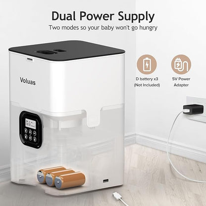 VOLUAS Automatic Cat Feeders - Timed Pet Feeder for Cats and Dogs with Dry Food Dispenser, Desiccant Bag, Programmable Portion Control, 4 Daily Meals, 10s Voice Recorder