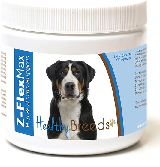 Healthy Breeds Greater Swiss Mountain Dog Z-Flex Max Hip and Joint Soft Chews 50 Count