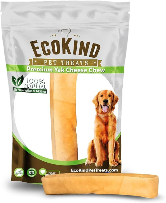 EcoKind Yak Cheese Dog Chews | 1 Stick - 5 oz. | Healthy Dog Treats, Odorless Dog Chews, Rawhide Free, Long Lasting Dog Bones for Aggressive Chewers, Indoors & Outdoor Use, Made in The Himalayans