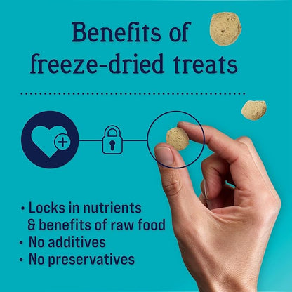 Stewart Freeze Dried Dog Food Topper, PuffTops, Made in USA with Real Bacon, Healthy, Natural, Freeze Dried Dog Treats, Bacon, Chicken, Apple, and Kale Recipe, 3.5 Ounce Resealable Pouch
