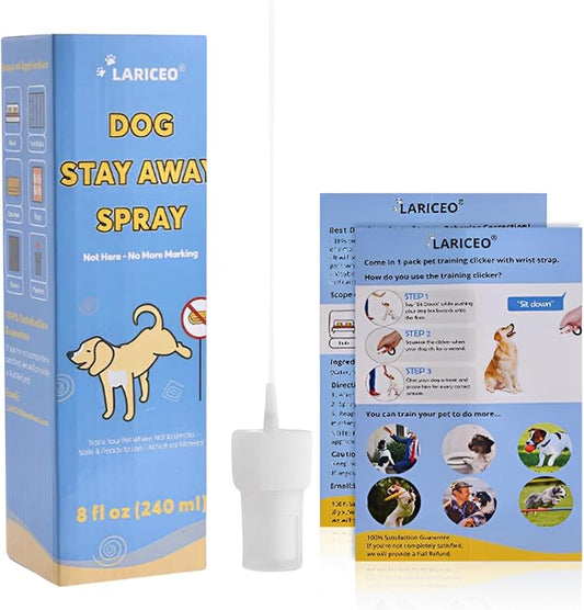 8 oz Pet Deterrent Spray - Solution to Prevent Anywhere Urination - Effective Pet Training Aid - Not Here Dog Spray - Prevent Inappropriate Marking