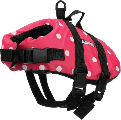 Seachoice 86380 Dog Life Vest - Pink Polka Dot, Sm