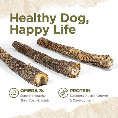 Natural Farm Power Fish Sticks Dog Chews (6”, 15-Pack), 2-in-1 Power Chews: Premium Beef Cheek Wrapped in Crunchy Tilapia Skin, Rich in Omega 3s, Long Lasting Protein Chew with Health Benefits