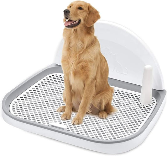 Dog Potty Tray, GANCHUN Pet Indoor Dog Training Toilet 23" x 20" Dog Potty Training Pee Pad Holder for Small and Medium Dogs