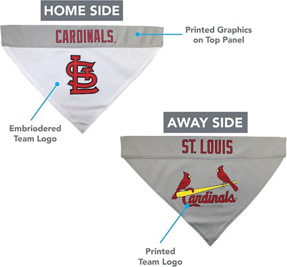 Pets First SLC-3217-S-M MLB Saint Louis Cardinals Reversible Pet Bandana, Small/Medium, MLB Team Color