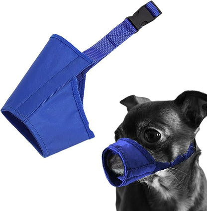Parts Express Dog Muzzle, Soft Anti-Biting Barking Chewing Muzzle, Breathable Waterproof Adjustable Muzzle for Small Medium Dogs,Blue (XS)