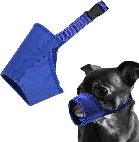 Parts Express Dog Muzzle, Soft Anti-Biting Barking Chewing Muzzle, Breathable Waterproof Adjustable Muzzle for Small Medium Dogs,Blue (XS)
