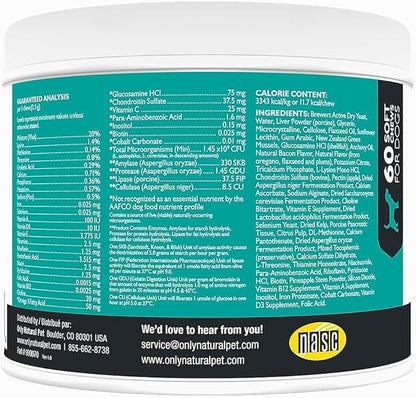 Only Natural Pet Ultimate Daily Vitamins - Complete Multivitamin Supplement for Dogs Balanced Health & Vitality - Senior Small & Large Canine Food Immune Digestive Support -60 Soft Chews (Pack of 2)
