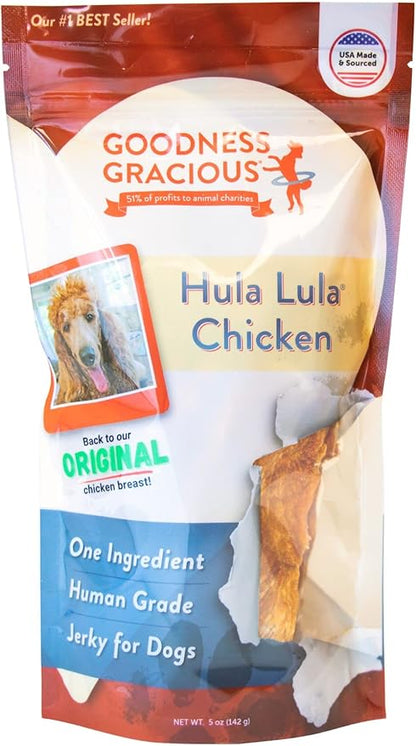 GOODNESS GRACIOUS Hula Lula Chicken Jerky Dog Treats, 5 OZ