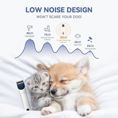 P50 Dog Grooming Vacuum, Pet Grooming Vacuum with Dog Clippers,Deshedding Grooming Tools,Cleaning Tools, 2.5L Large Cup, 12Kpa Adjustable Suction, Ultra-Quiet Pet Grooming Vacuum for Dogs Cats