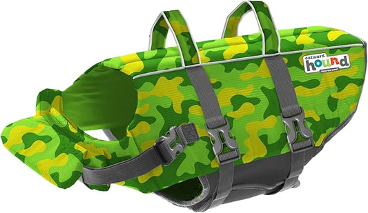 Outward Hound Granby Splash Camo Dog Life Jacket, Large