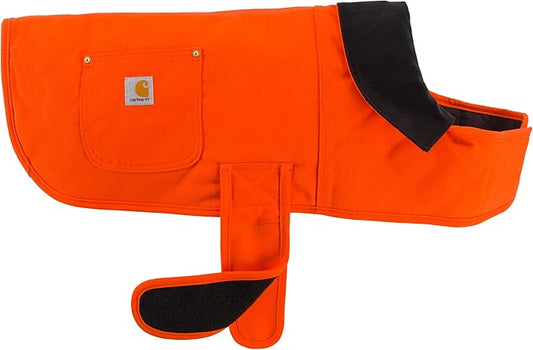 Carhartt Firm Duck Insulated Dog Chore Coat Hunter Orange/Brass, Medium