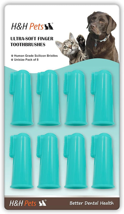 H&H Pets Dog Toothbrushes and Toothpaste Best Professional Cat & Dog Finger Toothbrush, Dog Toothpaste Series with Many Size Options