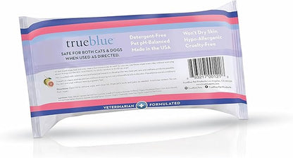 TrueBlue Super Fresh Body and Paw Wipes for Dogs and Puppies - Clean dirty paws and for deodorizing - Extra Large, Non-Toxic - 8"x7" - 100 Count