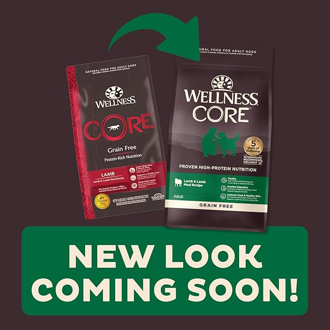Wellness Core Natural Grain Free Dry Dog Food, Lamb, 4-Pound Bag