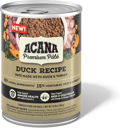 ACANA PREMIUM PATE™ Wet Dog Food, Duck Recipe, 12.8oz Can (Case of 12)