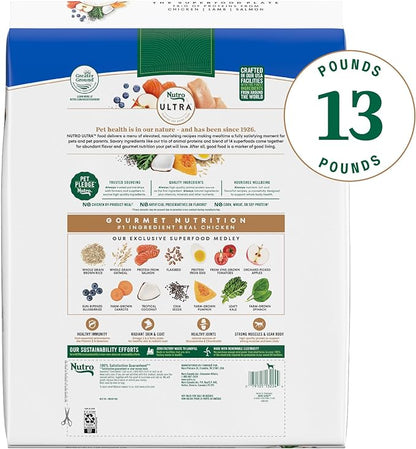 Nutro Ultra Adult Large Breed Dry Dog Food, Chicken, Lamb and Salmon Protein Trio, 13 lb. Bag