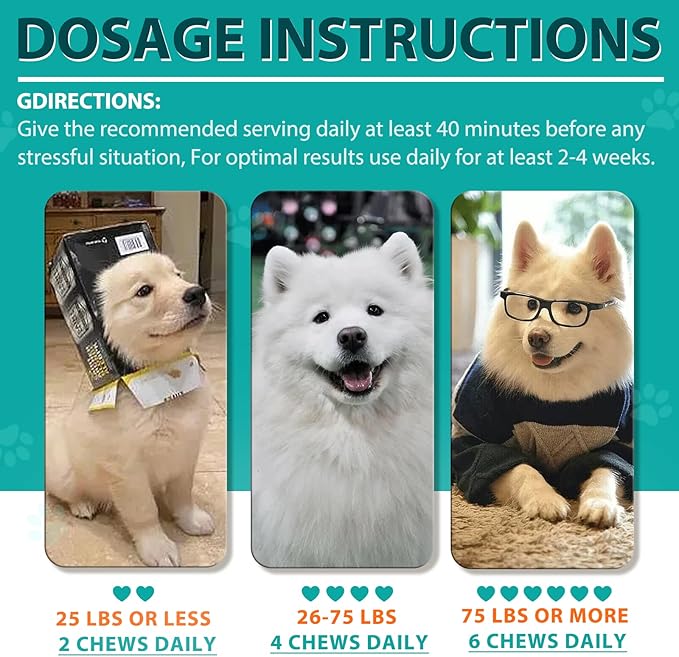 Hemp Calming Chews for Dogs 110 Count, Chicken Flavor Dog Calming Treats, Helps with Dog Anxiety, Separation, Barking, Stress Relief, Melatonin for Dogs, Sleep Calming Aid, for All Breeds & Sizes