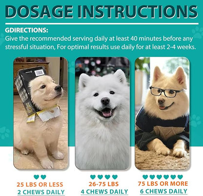 Hemp Calming Chews for Dogs 110 Count, Chicken Flavor Dog Calming Treats, Helps with Dog Anxiety, Separation, Barking, Stress Relief, Melatonin for Dogs, Sleep Calming Aid, for All Breeds & Sizes