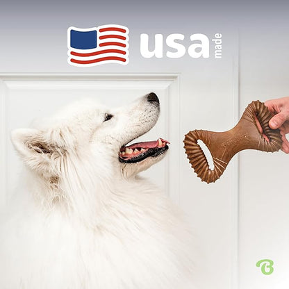 Benebone Dental Durable Dog Chew Toy for Aggressive Chewers, Real Bacon, Made in USA, Large