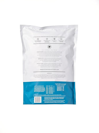 Ketona Chicken Recipe Adult Dry Dog Food, Natural, Low Carb (only 5%), High Protein (46%), Grain-Free, The Nutrition of a Raw Diet with The Cost and Convenience of a Kibble; 4.2lb