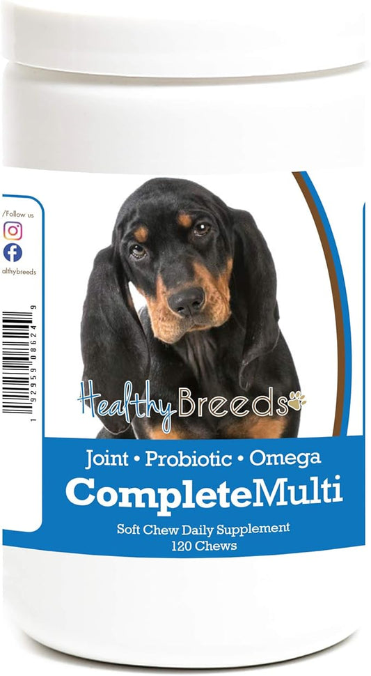 Healthy Breeds Black and Tan Coonhound All in One Multivitamin Soft Chew 120 Count