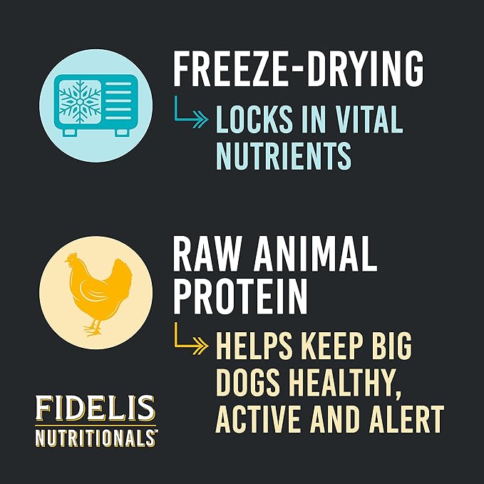 FIDELIS Freeze Dried Dog Treats for Large & Small Dogs - Made with USA Raw Chicken Liver, Single Ingredient, Grain-Free, Gluten-Free (4 oz)