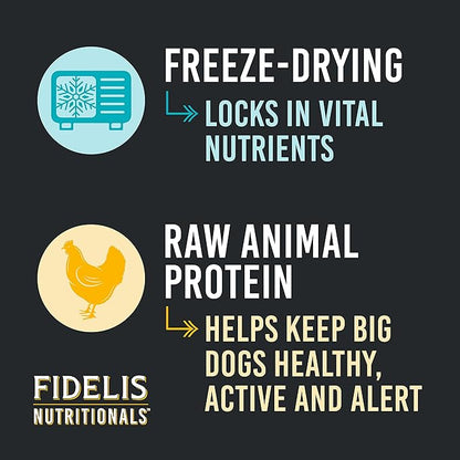FIDELIS Freeze Dried Dog Treats for Large & Small Dogs - Made with USA Raw Chicken Liver, Single Ingredient, Grain-Free, Gluten-Free (4 oz)