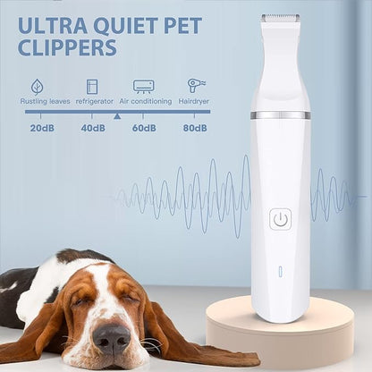 oneisall Dog Clippers for Grooming, Cordless Dog Paw Trimmers with Double Blades, Low Noise Dog Clippers for Trimming Hair Around Paws, Eyes, Ears, Face, Rump