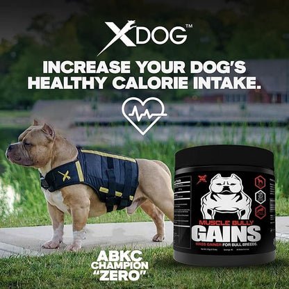 Gains - Mass Weight Gainer, Whey Protein for Dogs (Bull Breeds, Pit Bulls, Bullies) Increase Healthy Natural Weight, Made in The USA (180 Servings)