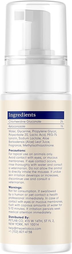 Petlab Co. Itch Relief Mousse - Moisturize, Deodorize, & Support Dry Skin with This Dry Dog Shampoo. Unique Quick-Dry Formula Delivers Support to Promote Coat Comfort