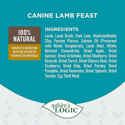 Natures Logic NL00102 Grain-Free Lamb Feast Wet Dog Food, One Size