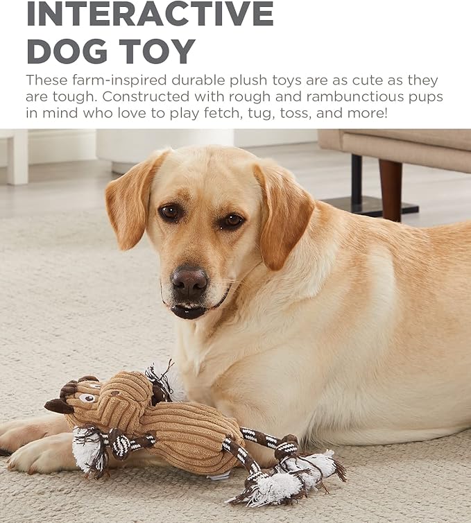 Charming Pet Ranch Roperz Horse Plush Squeaky Dog Toy