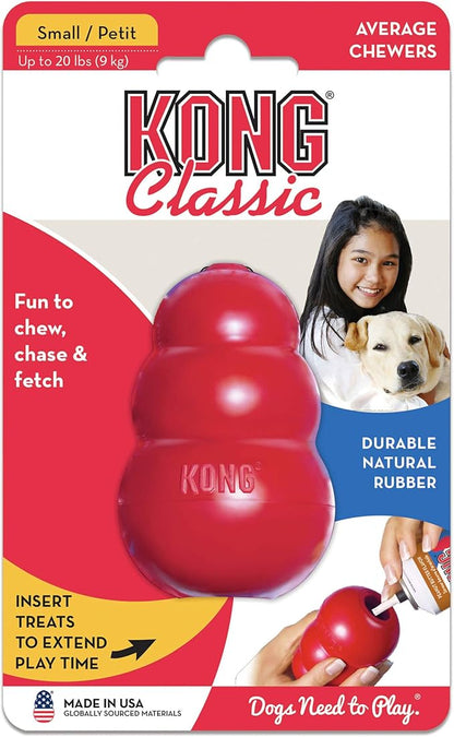 KONG - Classic and Ziggies - Dog Chew Toy with Dog Treats - for Small Dogs