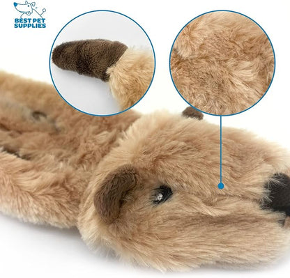 Best Pet Supplies Stuffing Free Squeaky Dog Toys for Small Dogs, Medium Dogs, and Large Dogs, Durable, Best Dog Chew Toy for Teething Puppy, Indoor Play, Holds Plastic Bottle - Squirrel, Large
