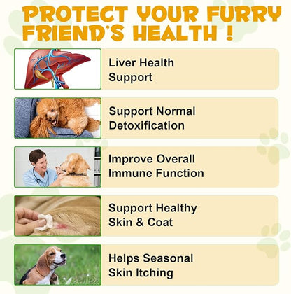 Dog Allergy Relief,Allergy Immunity for Dogs,Dog Allergy Support,Allergy Relief for Dogs Itching Natural Pet Supplement,Daily Vitamins for Healthy Immune System,with elderberry,Vitamin C,2FL OZ