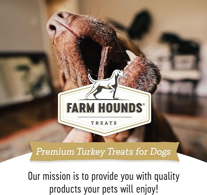 Farm Hounds Premium Turkey Gizzard Sticks, 100% Natural, Pasture-Raised Turkey Treats for Dogs, Dehydrated Dog Protein Treats from Humane Farms, Dog Training Supplies & Essentials, 2-Pack