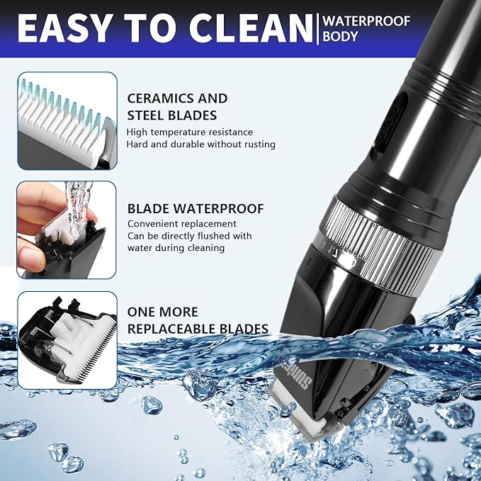 Professional Dog Grooming Clippers for Thick Coat - Sheep Shears for Dogs with Thick Hair – Pet Grooming Clippers for Cats, Sheeps, Horse (Black)