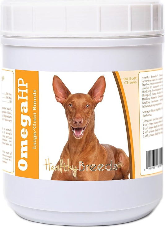Healthy Breeds Pharaoh Hound Omega HP Fatty Acid Skin and Coat Support Soft Chews 90 Count