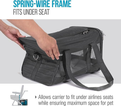 Sherpa Original Deluxe Travel Pet Carrier, Airline Approved - Charcoal Gray, Large