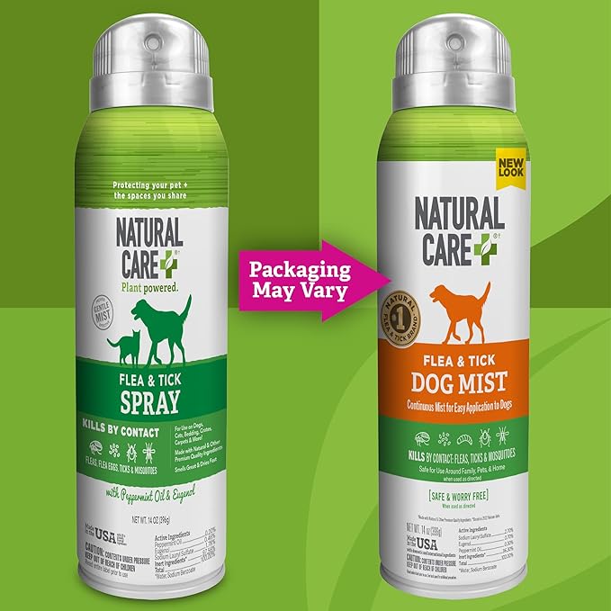 Flea and Tick Spray for Dogs and Cats - Flea & Tick Treatment for Dogs and Cats - Flea & Tick Killer with Certified Natural Oils - 14 Ounces