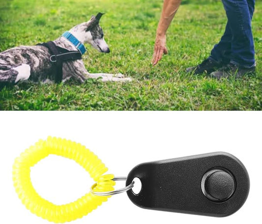 Zerodis Pet Dog Training Clicker with Wrist Bands Strap Assorted Color Dog Positive Behavior Rein Forcer for Pets All Ages Puppy and Adult Dogs Built in Poop Bag Dispenser Easily Carrying