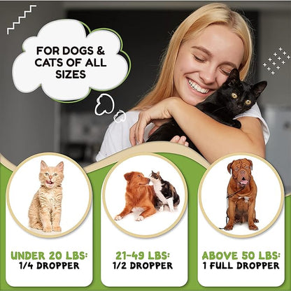 Hemp Oil for Dogs and Cats - Hemp Oil Drops with Omega Fatty Acids - Hip and Joint Support