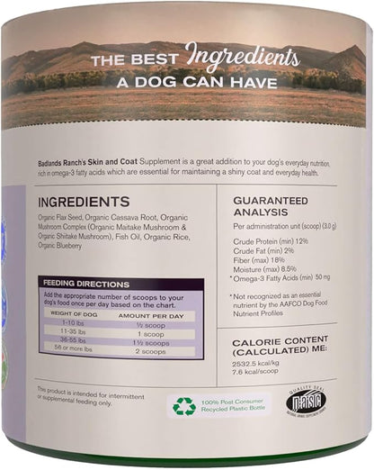 by Katherine Heigl- Skin & Coat Canine Supplement w/Omega-3 Fatty Acids, Organic ingredients, Antioxidant Topper, Nourish Coat &Paws, Joint, Support Shiny Coat &Healthy Skin (30 scoops)