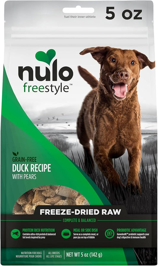Nulo Freestyle Freeze-Dried Raw, Ultra-Rich Grain-Free Dry Dog Food for All Breeds and Life Stages with BC30 Probiotic for Digestive and Immune Health 5 Ounce (Pack of 1)